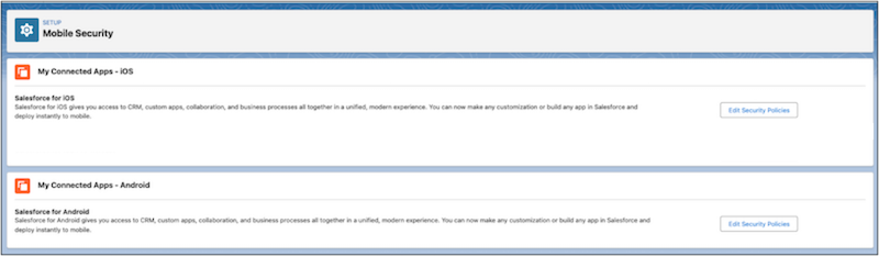 Setup user interface