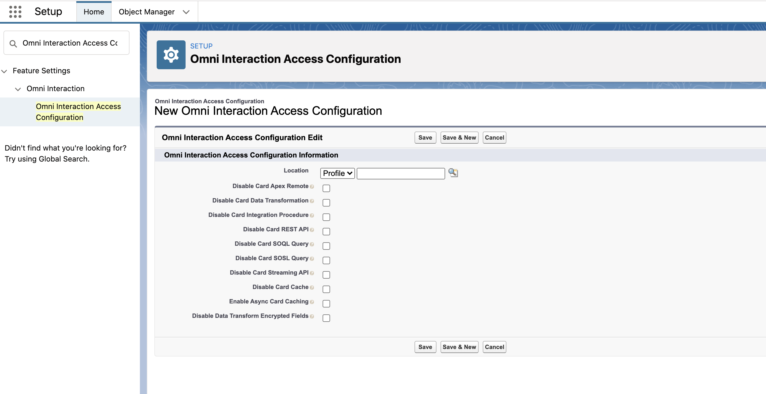 Omni ­Interaction ­Access ­Configuration ­New ­Org ­Wide
