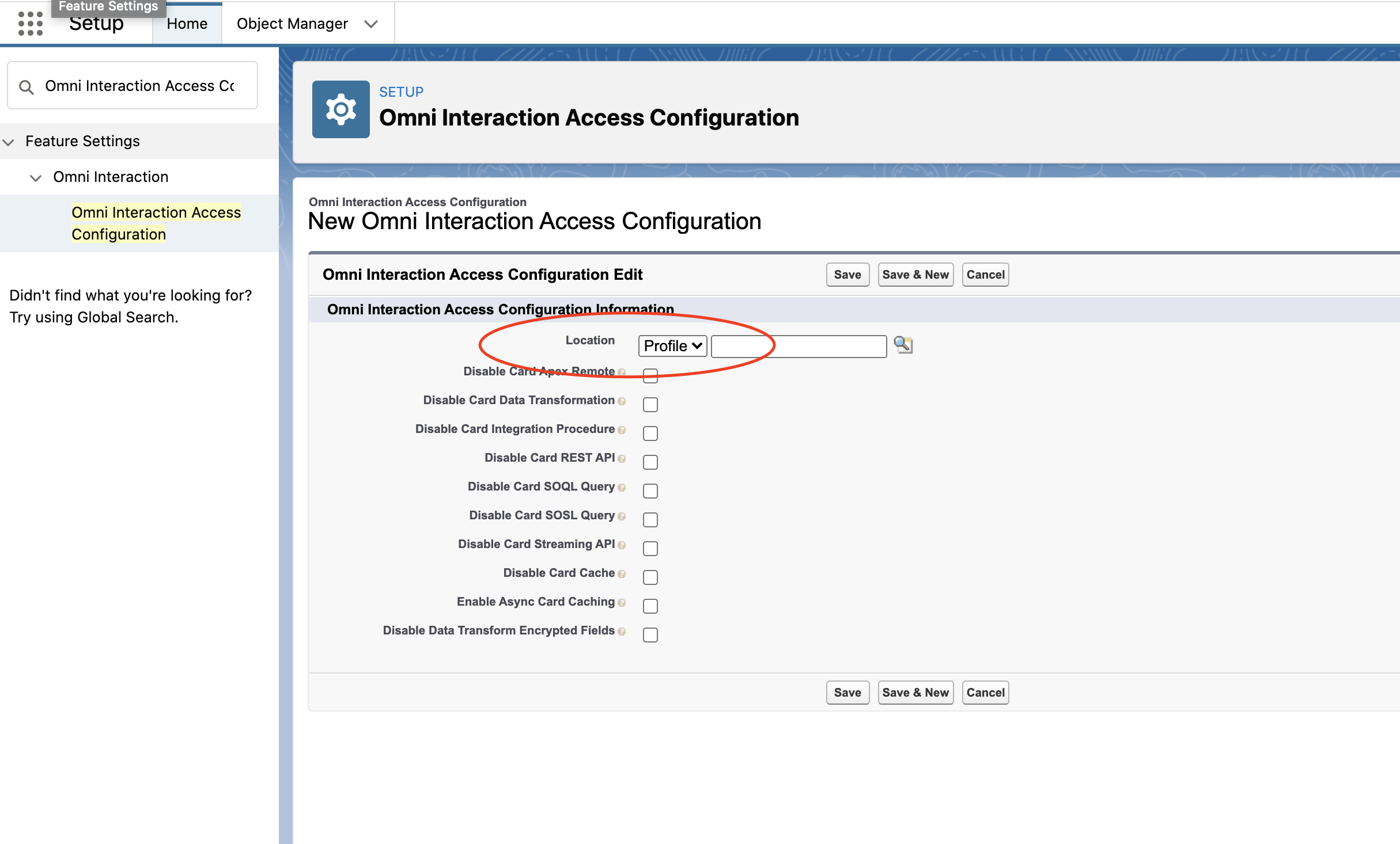 Omni - Interazione - Accesso - Configurazione Profilo Utente