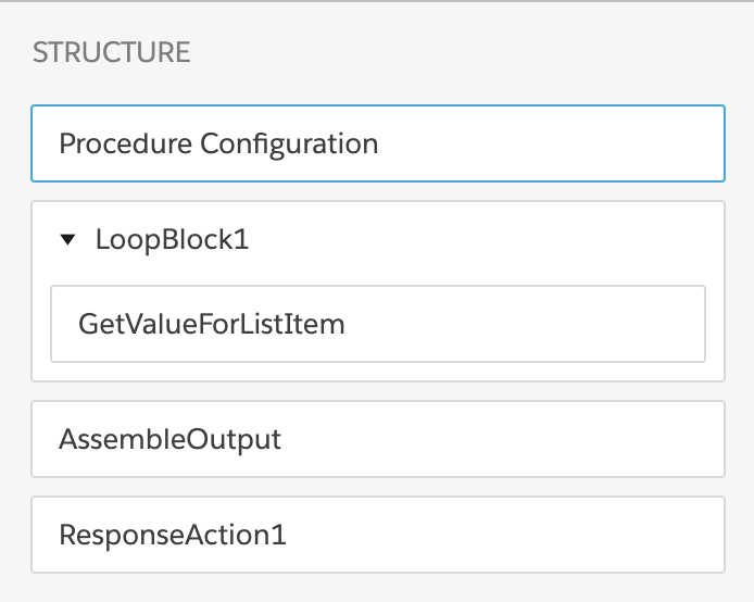 The contents of the Structure panel are listed in the preceding text.