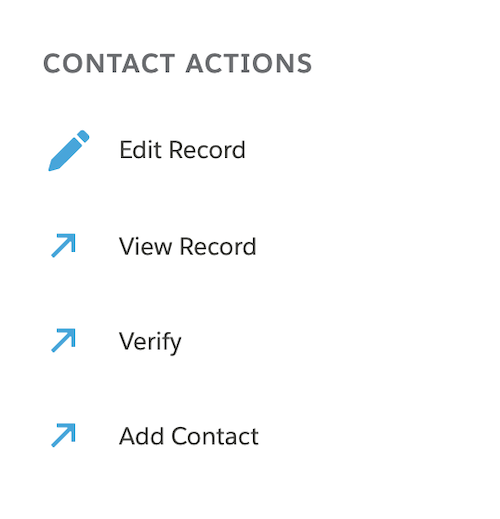 Screenshot of actionGridState template