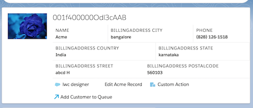 Screenshot of wideCardSlim template