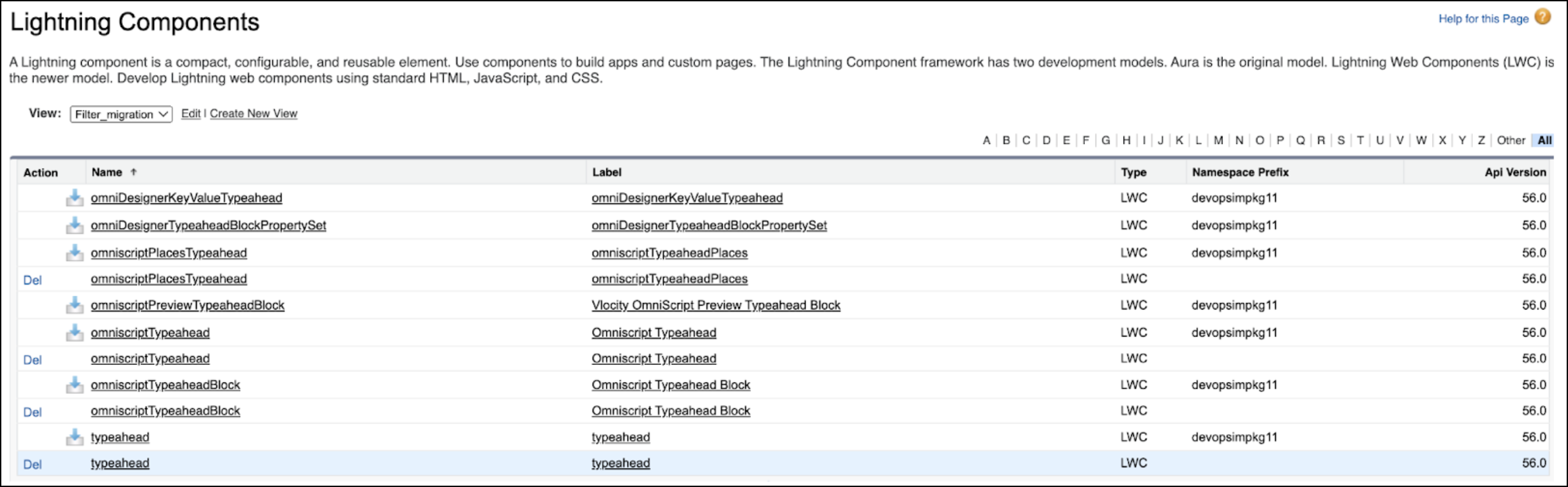 Namespace for custom components