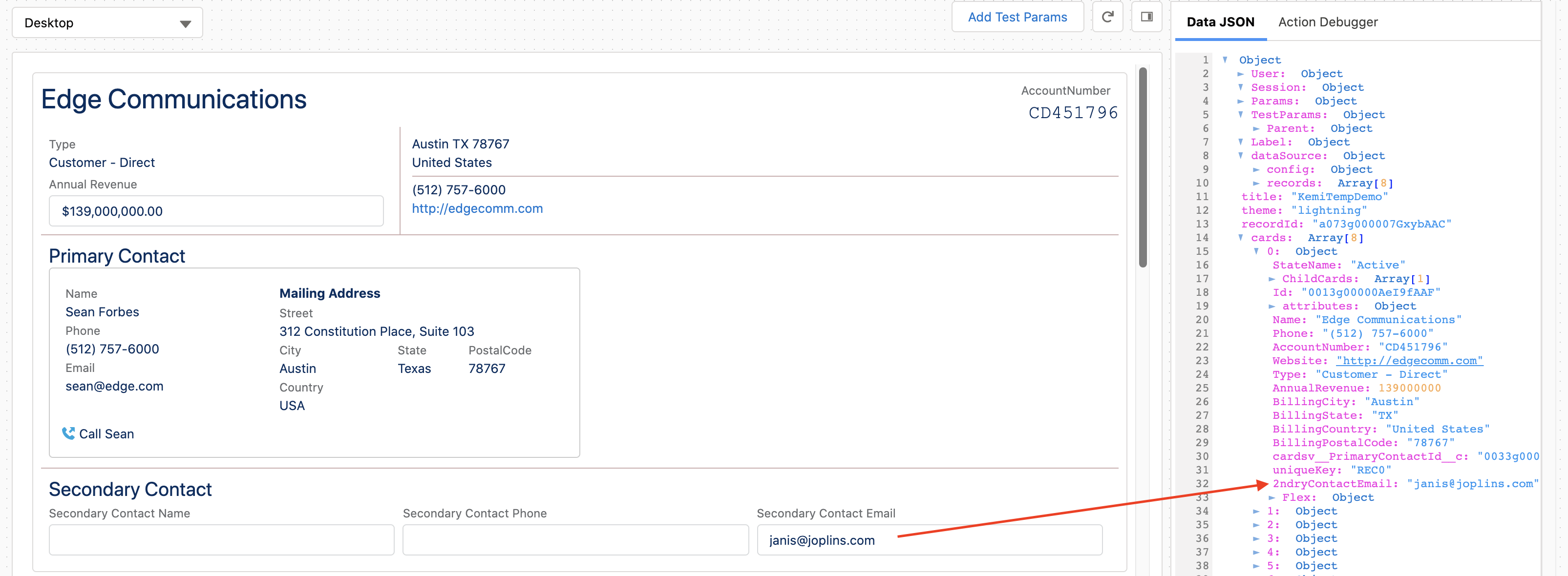 After: FlexCard ­Field ­Binding new field
