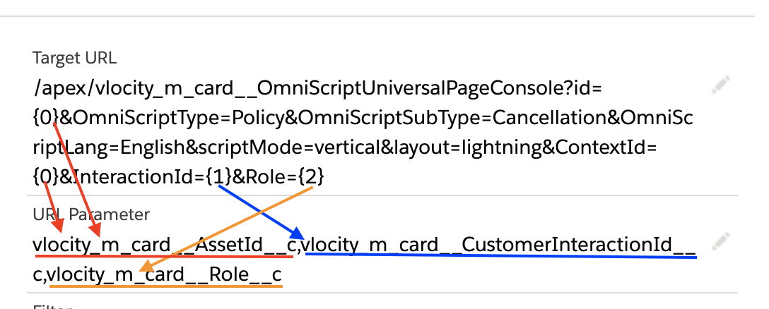 Vlocity Actions URL Parameters