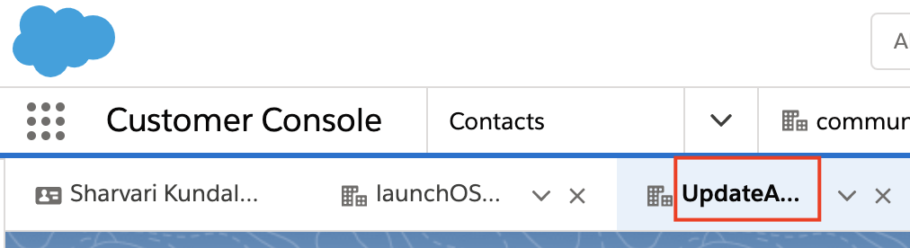 Console tab label