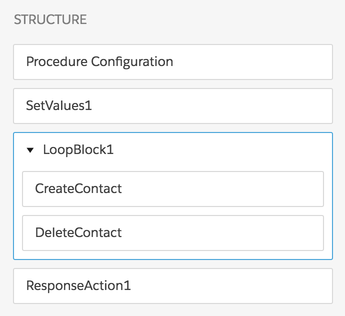 The contents of the Structure panel are listed in the preceding text.