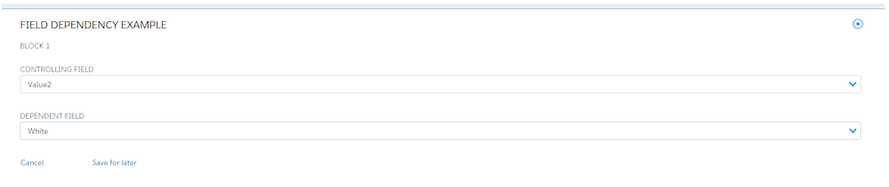 Example controlling field setup