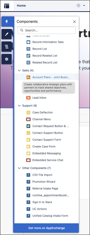 List of Components in Builder.