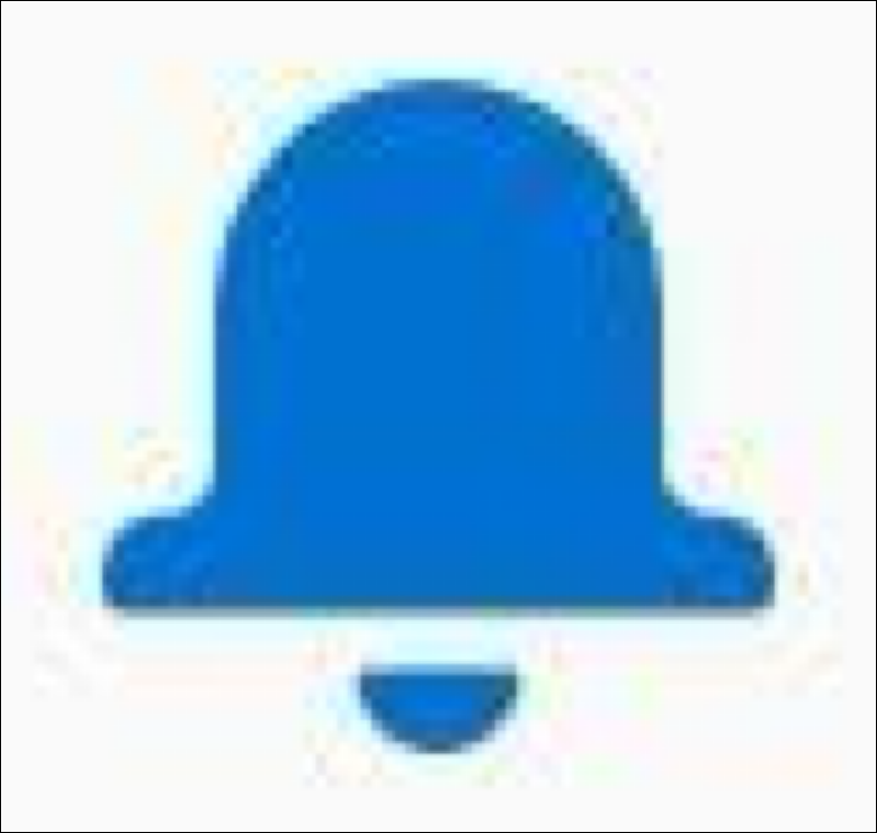 l'icône de cloche de notification