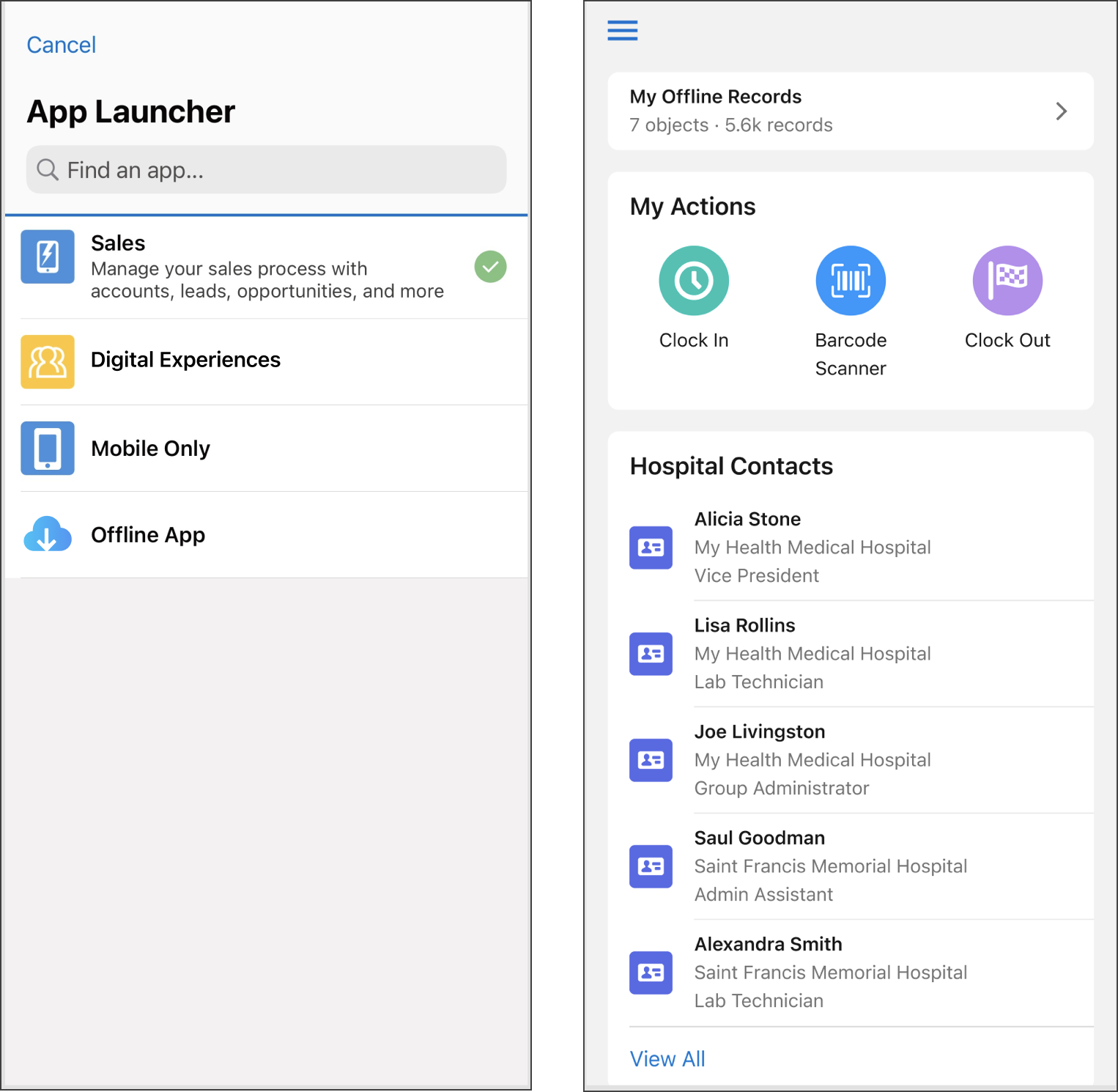 Salesforce Mobile App Plus com Mobile Offline