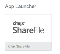 Select ShareFile from the App Launcher