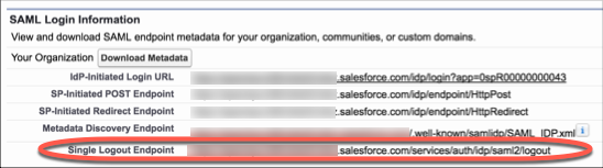 Logout único para IdP SAML
