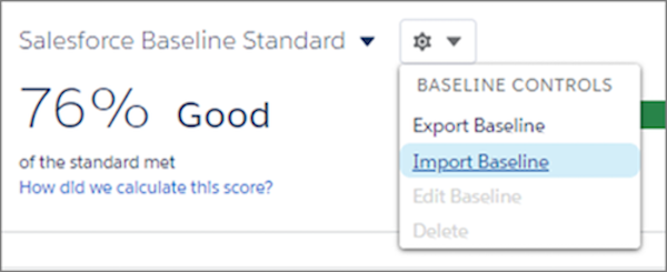 Image of Baseline Control menu