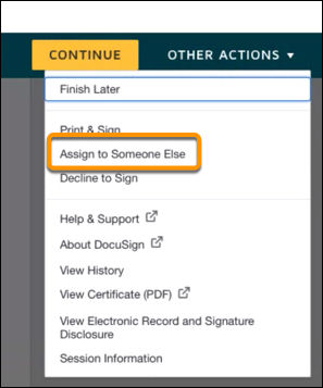 Assign to Someone Else