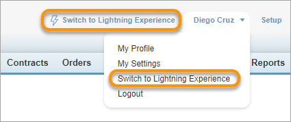 Switcher to Lightning Experience