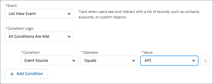 Condition Builder conditions