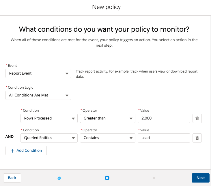 Condition Builder conditions